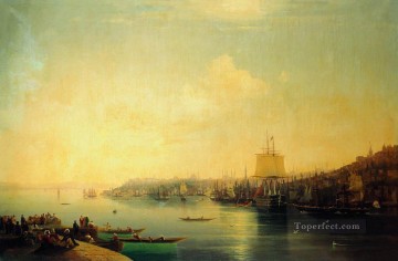 イワン・コンスタンティノヴィチ・アイヴァゾフスキー Painting - コンスタンティノープルの眺め 1849 ロマンチックなイワン・アイヴァゾフスキー ロシア